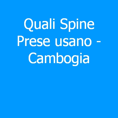 Cambogia – Quali spine (prese) eletriche si usano?