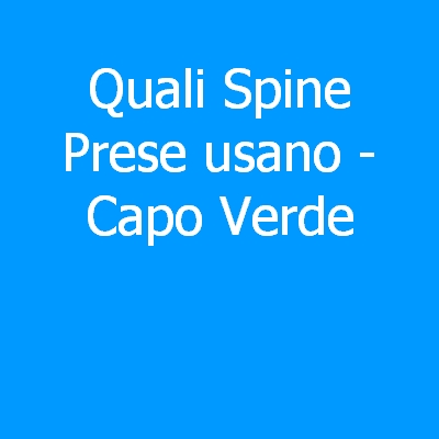 Capo Verde – Quali spine (prese) eletriche si usano?