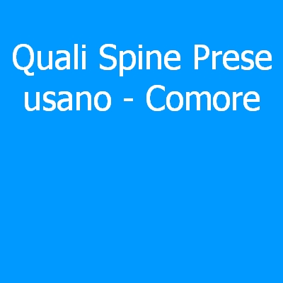 Comore – Quali spine (prese) eletriche si usano?