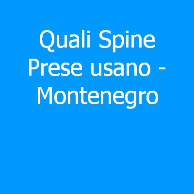 Montenegro – Quali spine (prese) eletriche si usano?