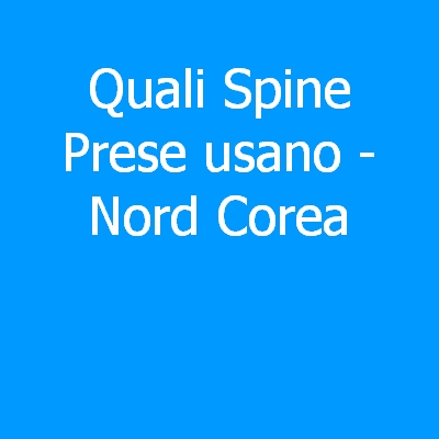 Nord Corea – Quali spine (prese) eletriche si usano?