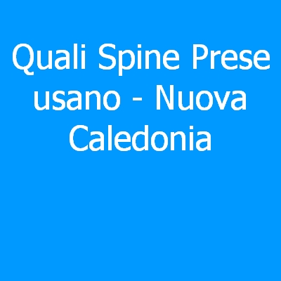 Nuova Caledonia – Quali spine (prese) eletriche si usano?