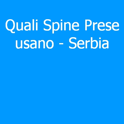 Serbia – Quali spine (prese) eletriche si usano?
