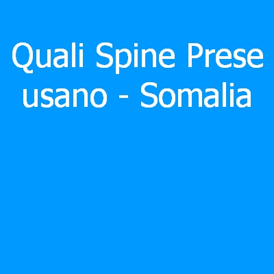 Somalia – Quali spine (prese) eletriche si usano?